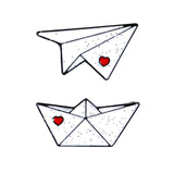Paper Plane & Boat Pins