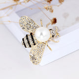 White Pearl Bee Brooches