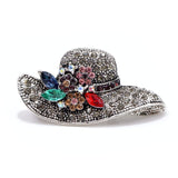 Gold Color Rhinestone Hat Brooches