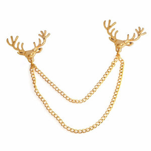 Deer Gold Enamel Pin