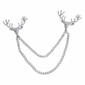 Deer Silver Enamel Pin