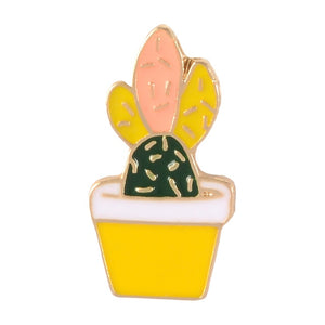 Cute Yellow Cactus Pins
