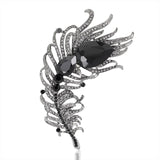 Feather Style Rhinestone Brooches