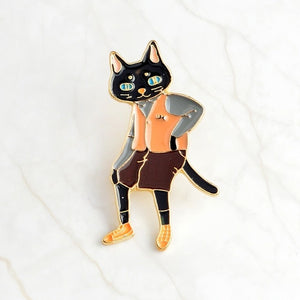 Mr Cat Enamel Pin