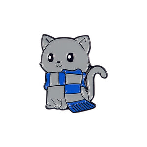 Blue Grey Kitten Enamel Pins