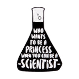 Science and Coffee Fun Enamel Brooches