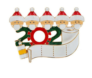 2020 Christmas 5 Person Mask Brooch