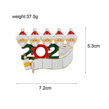 2020 Christmas 5 Person Mask Brooch