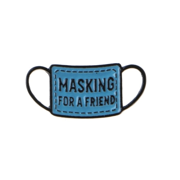 Masking For A Friend Vaccinated Enamel Lapel Pin Jewelry