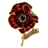 Red Rose Brooches