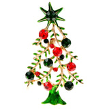 Green Enamel Christmas Tree Pin