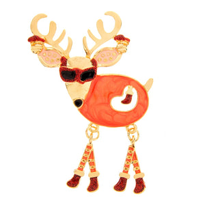 Elk With Sunglasses Brooch