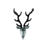 Deer Head Vintage Enamel Brooch