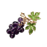 Crystal Grape Brooches