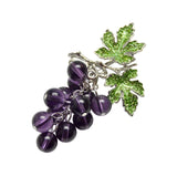 Crystal Grape Brooches