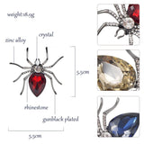 Crystal Spider Brooches