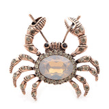 Rhinestone Crab Brooches