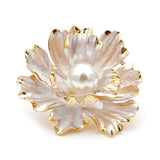 Large Wedding Flower Pearl Brooches
