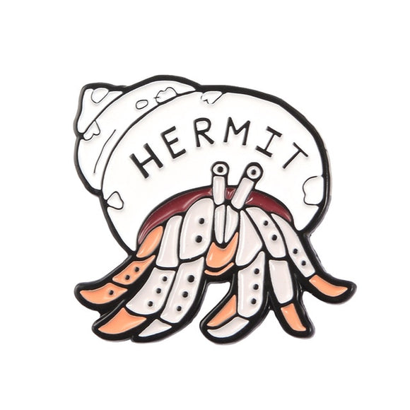 Hermit Enamel Pins